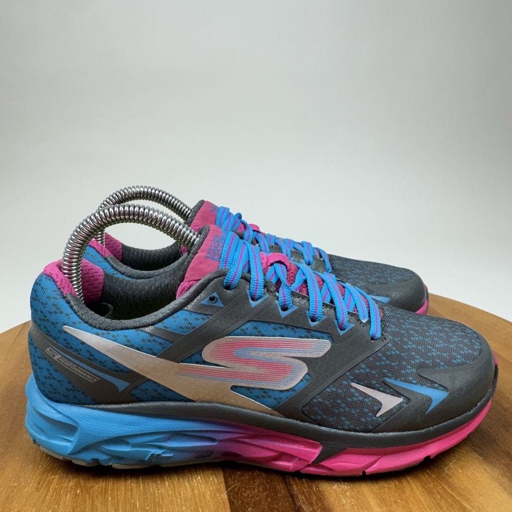 New NIB Womens Skechers Go Run Forza Cascade Blue Athletic Sneakers Size 6.5 M